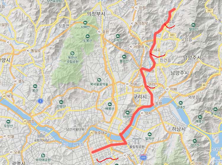  [남양주] 7007번 버스 노선 및 시간표 : 광릉내, 진접, 잠실역, 삼성역, 강남역, 신논현역