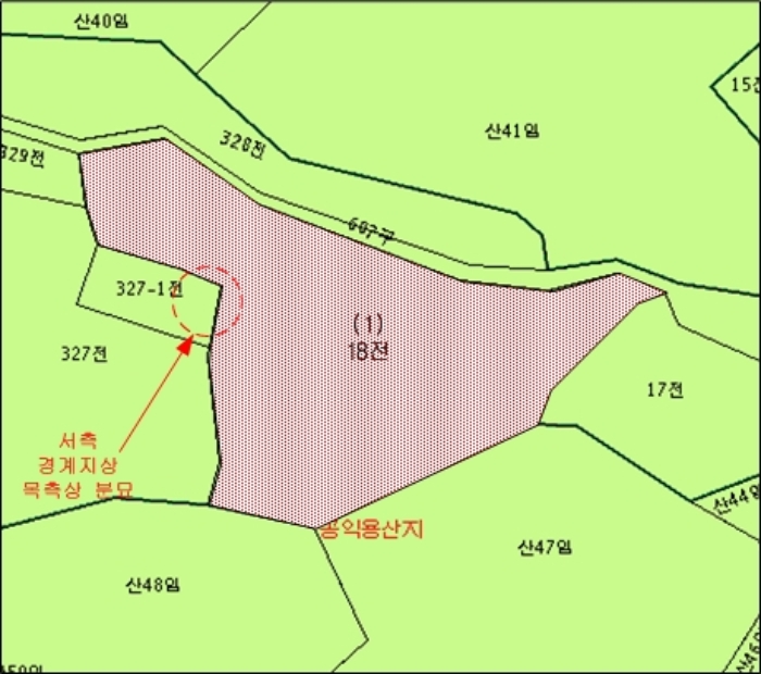 춘천지방법원2022타경2564 지적도 사진