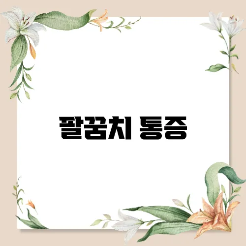 팔꿈치 통증