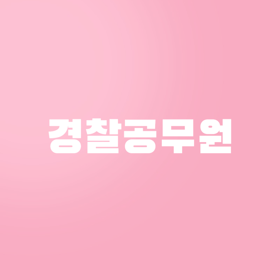 경찰공무원 종류 경찰공무원원서접수 위해 연봉 10