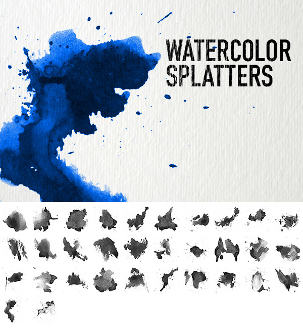 Watercolor Splatters brush