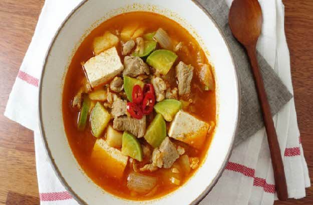 애호박 고추장 찌개