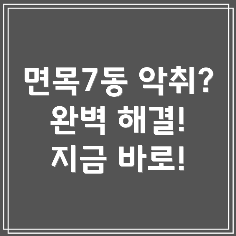 면목7동 하수구 악취