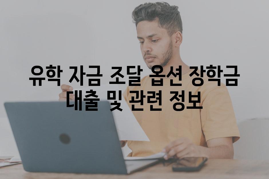 유학 자금 조달 옵션 장학금 대출 및 관련 정보