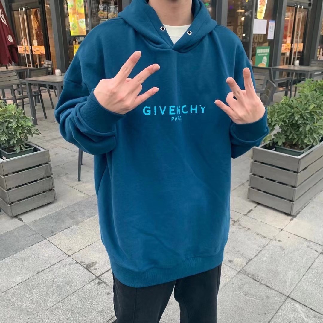  [GIVENCHY] 지방시 파리 로고 스웨트 셔츠 후드 티셔츠 BM700R30AF-001 (2 COLOR)