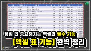 엑셀 데이터 정리