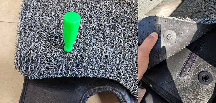 바닥매트 고정핀 달기 3