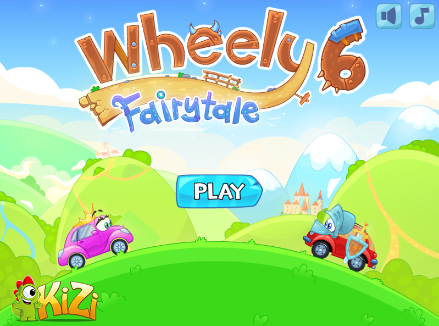 Wheely 6: Fairytale 자동차모험 휠리게임 시작화면
