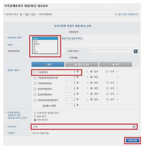 기본증명서 인터넷발급