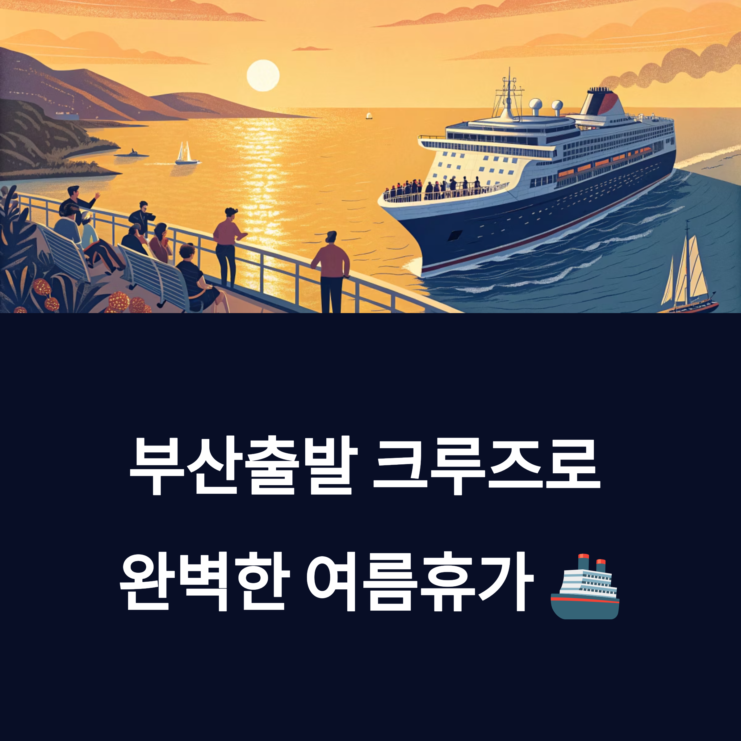 부산출발 크루즈 선박으로 떠나는 완벽한 여름휴가 플랜