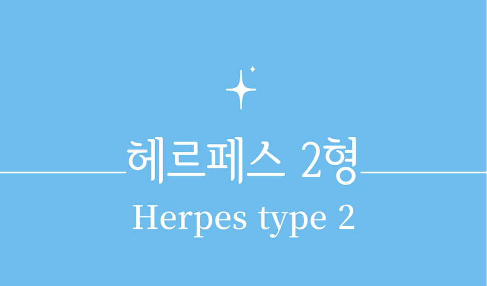'헤르페스 2형(Herpes type 2)'