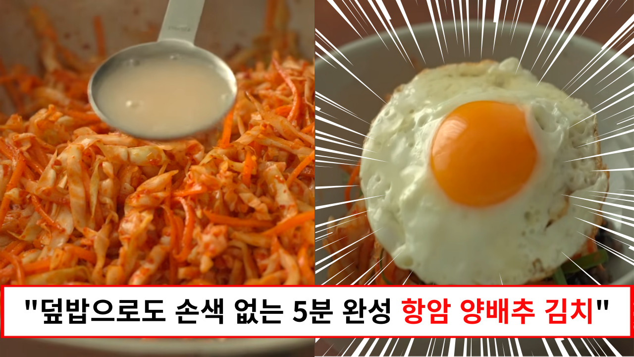 "건강을 위해 김치 대신 양배추당근 김치를 드셔보세요" 항암성분과 체중조절까지 도와주는 초간단 양배추요리