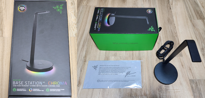RAZER-BASE-STATION-V2-CHROMA-BOX와-구성품.