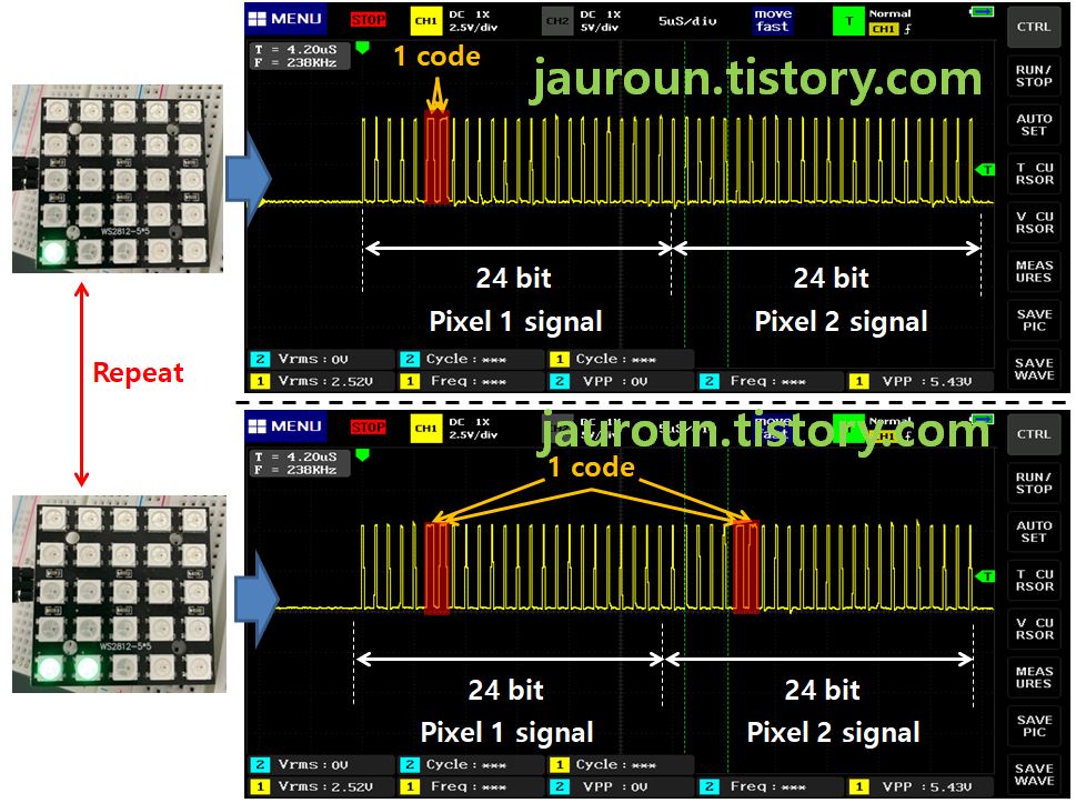  [Arduino] WS2812 5*5 (RGB LED) #1 동작 방법