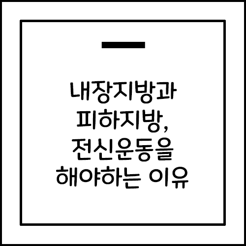  다이어트 지식 - 체지방의 종류와 전신운동을 해야하는 이유