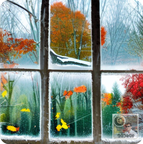 대한민국-한국-사계절-봄-여름-가을-겨울-길이변화-여름이-길이지고있다-창문에-계절을-모은-사진