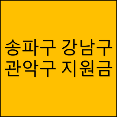 송파구 강남구 관악구 지원금 썸네일