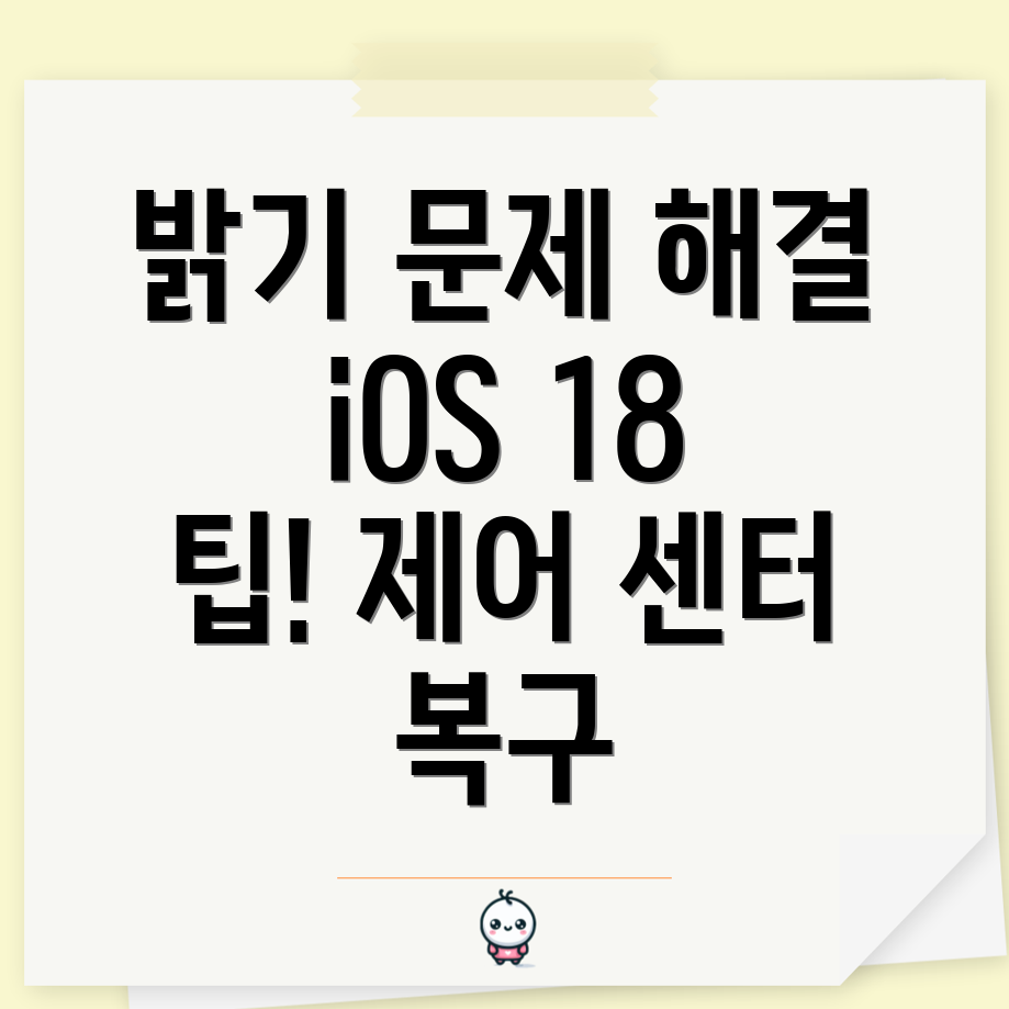 iOS 18 제어 센터