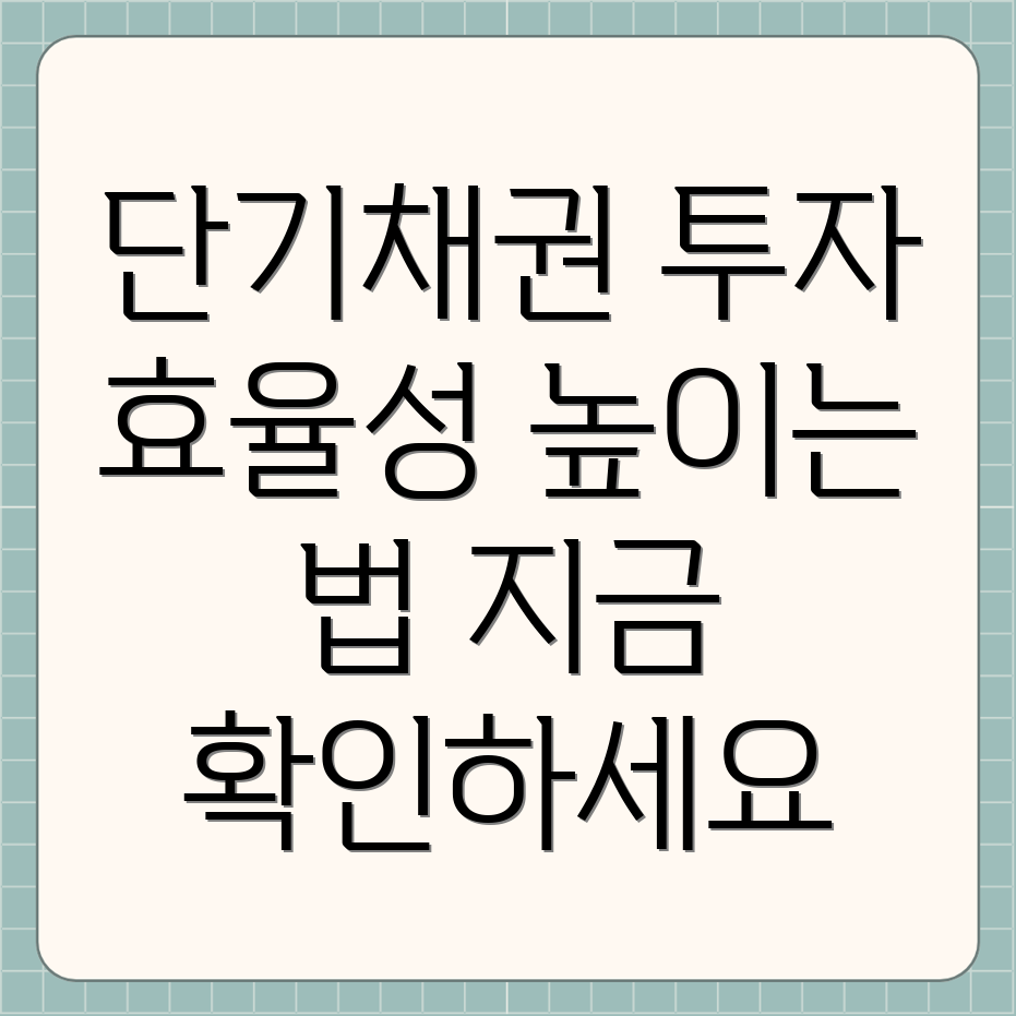 미국 단기 국채 투자