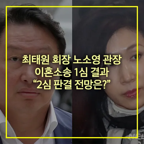최태원 노소영 이혼소송 1심 2심 판결