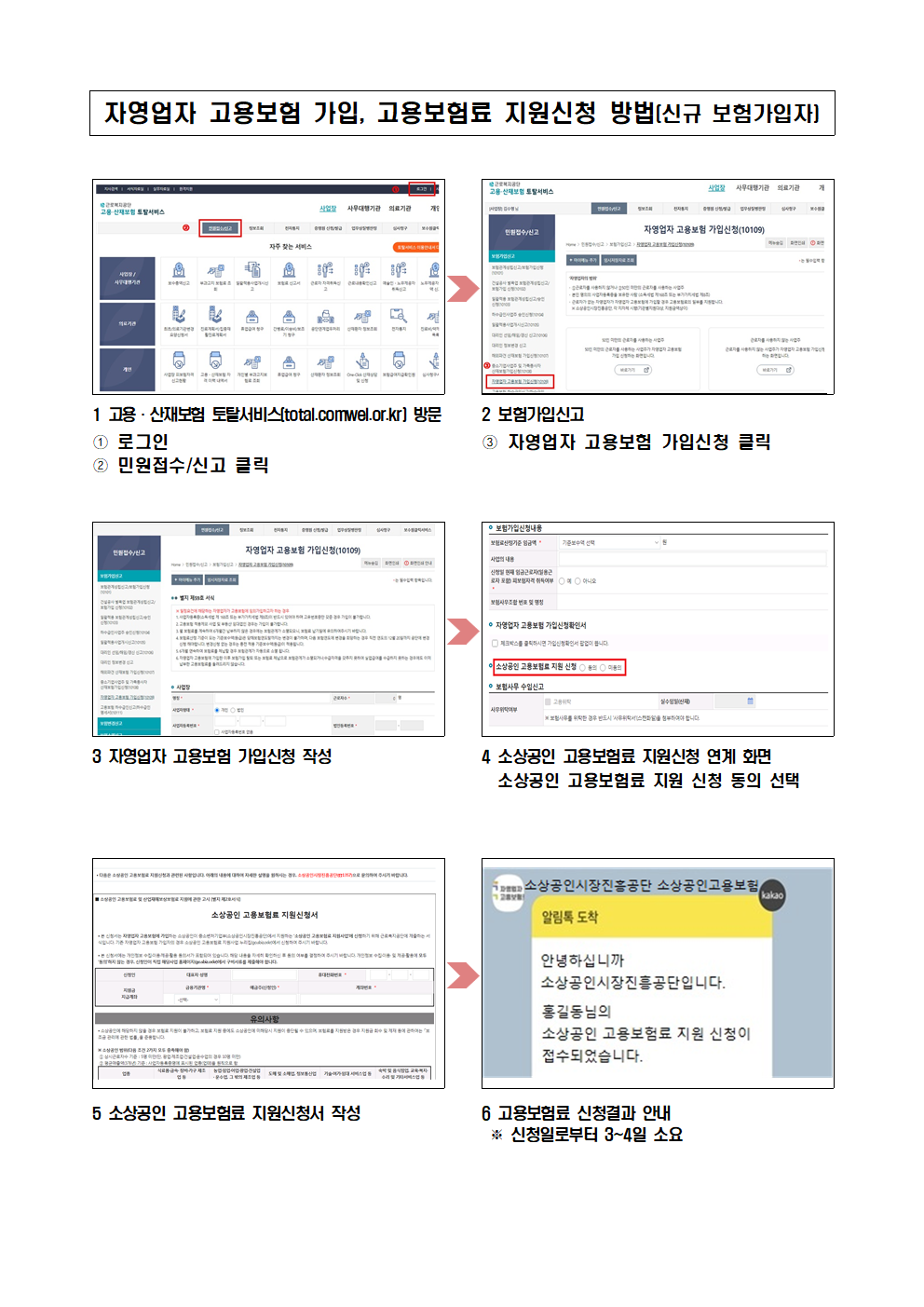 자영업자 고용보험 신청방법