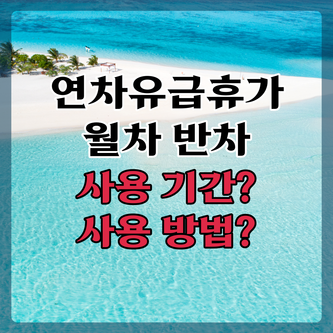  연차 유급휴가 월차 반차 생리휴가 정리합니다