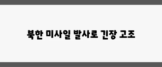북한 원산에서 단거리 미사일 발사, 한미 긴급 대응 체계가 즉시 가동되었습니다!