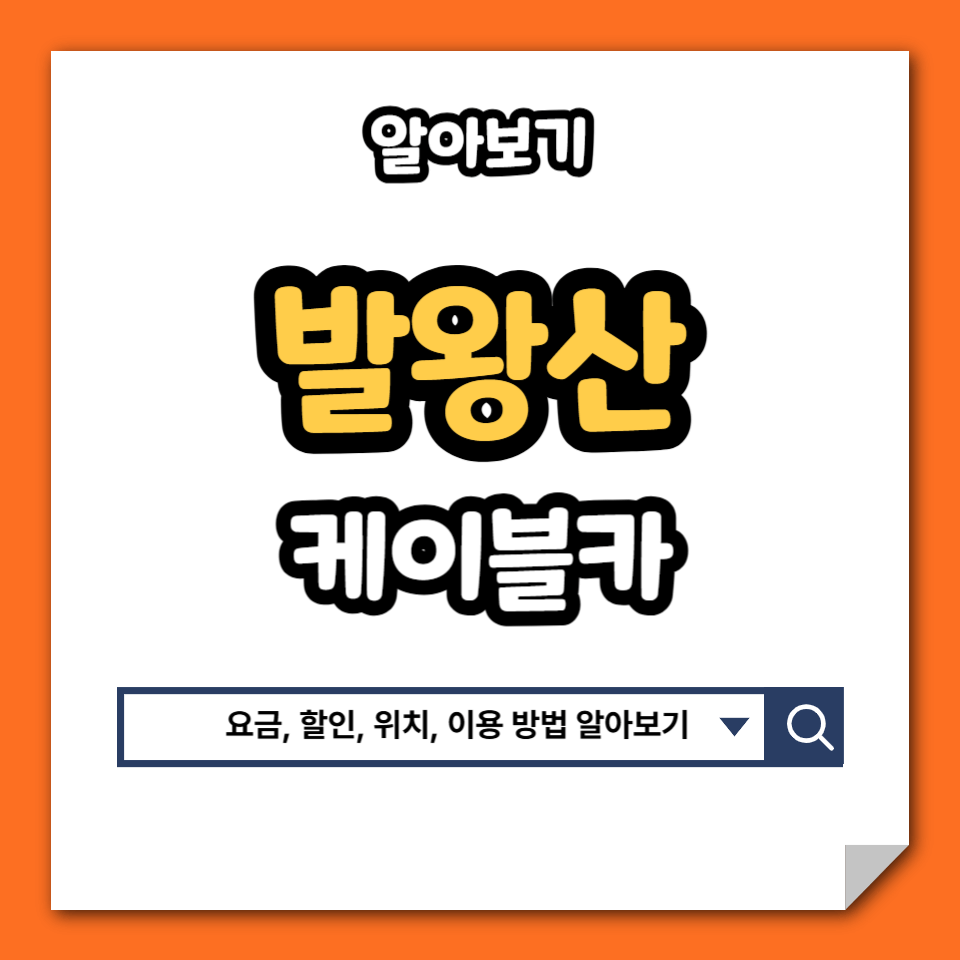 발왕산 케이블카 요금 할인 위치 이용 방법