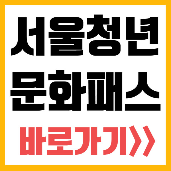 서울청년문화패스 사용법