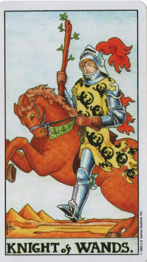  [타로해석]Knight of Wands 완즈 기사 카드 정방향/ 역방향 뜻, 의미, 상징
