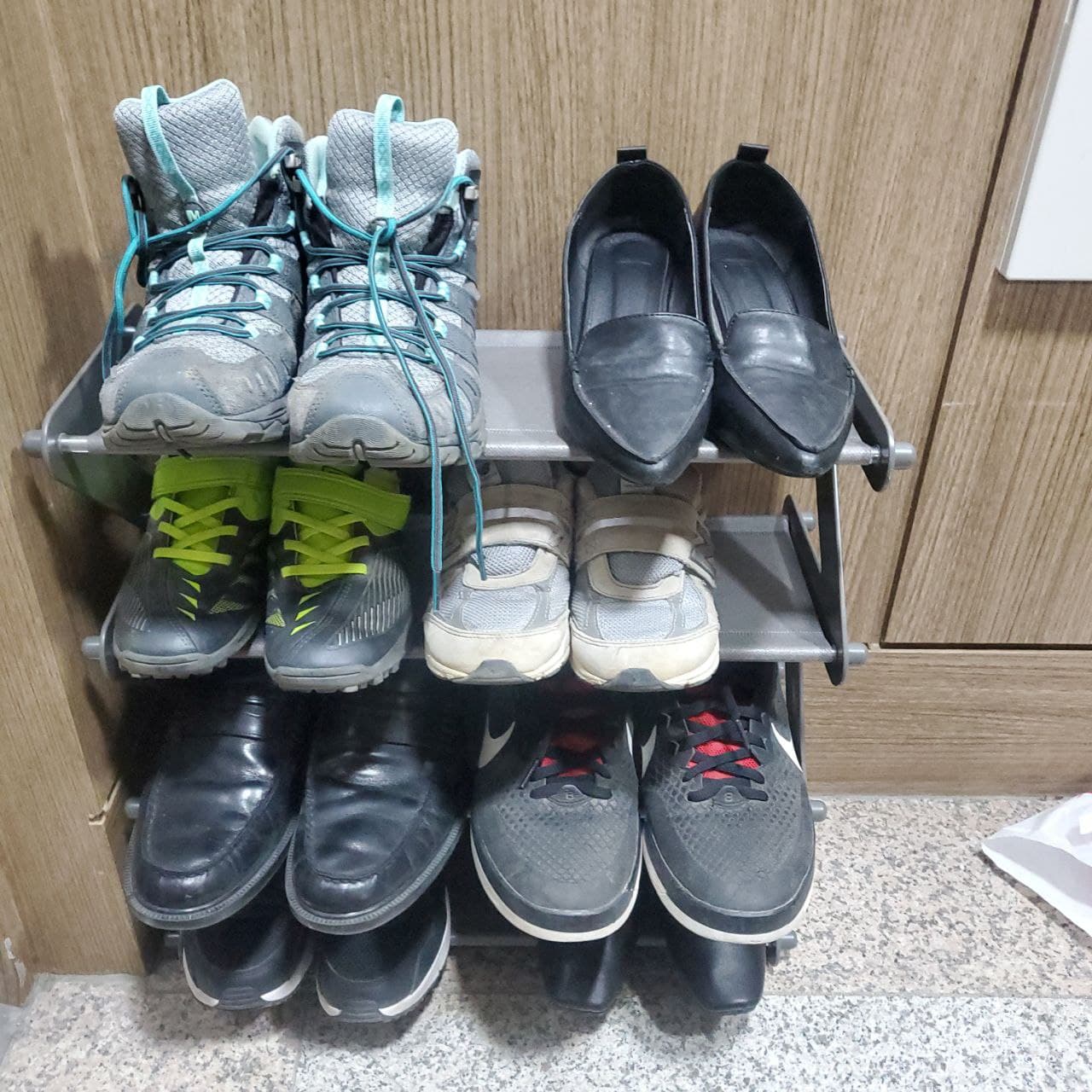  현관 넓게 쓰는 방법, 조립식 신발 정리대^^