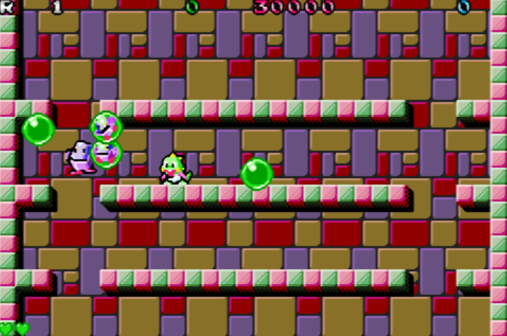  타이토 - 버블 보블 올드 앤 뉴 (バブルボブル オールドアンドニュー - Bubble Bobble Old & New) GBA - ACT (액션)