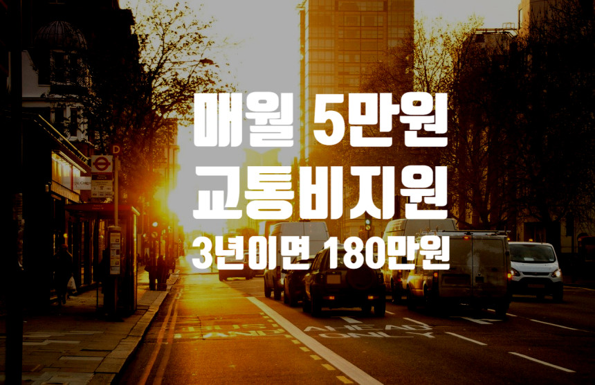 청년동행카드 : 매월 교통비 5만원 지급 (상시 신청가능)