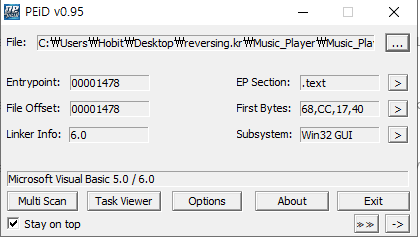 [Reversing.kr] Music Player