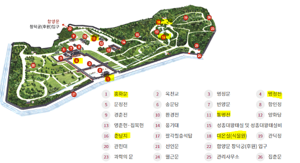 창경궁 지도 홈페이지