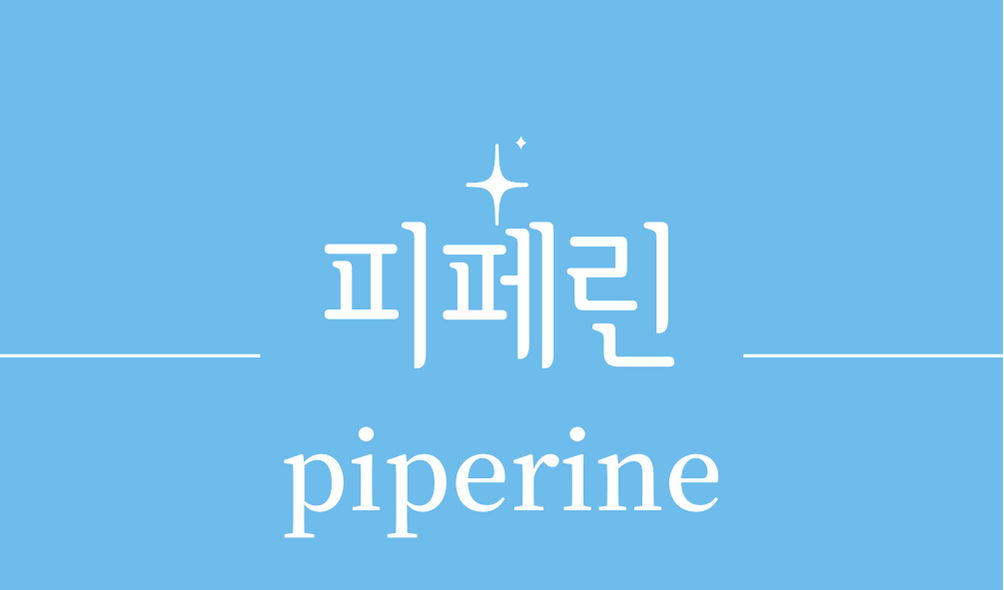 &#39;피페린(piperine)&#39;