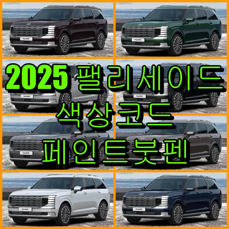 2025 팰리세이드 색상 코드 페인트 붓펜