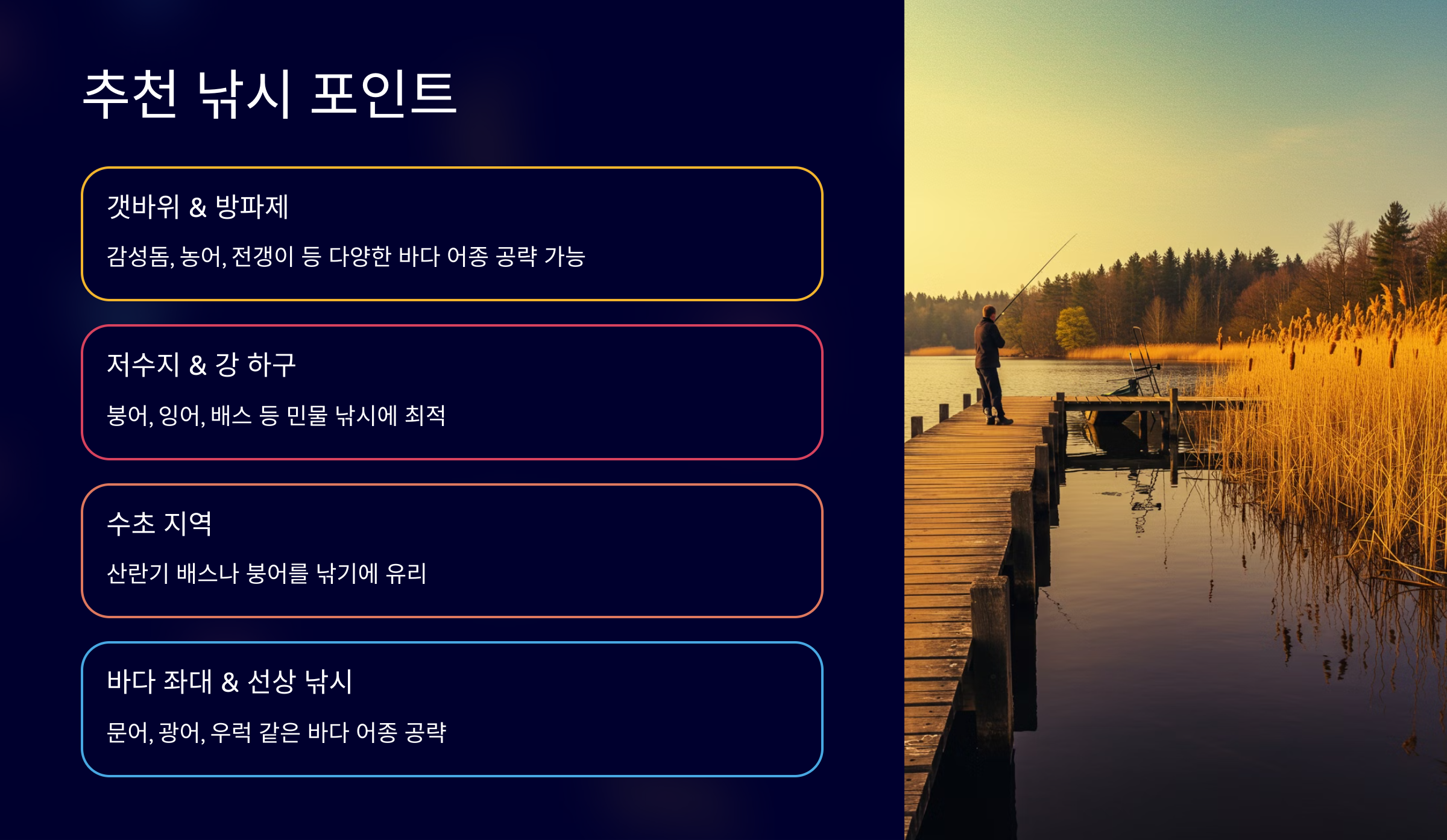 추천 낚시 포인트