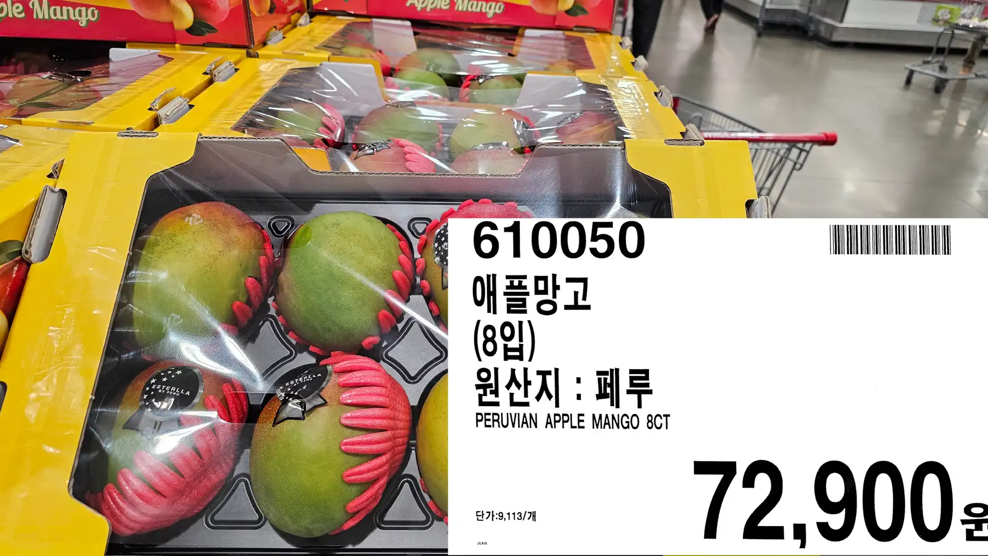 애플망고
(8입)
원산지: 페루
PERUVIAN APPLE MANGO 8CT