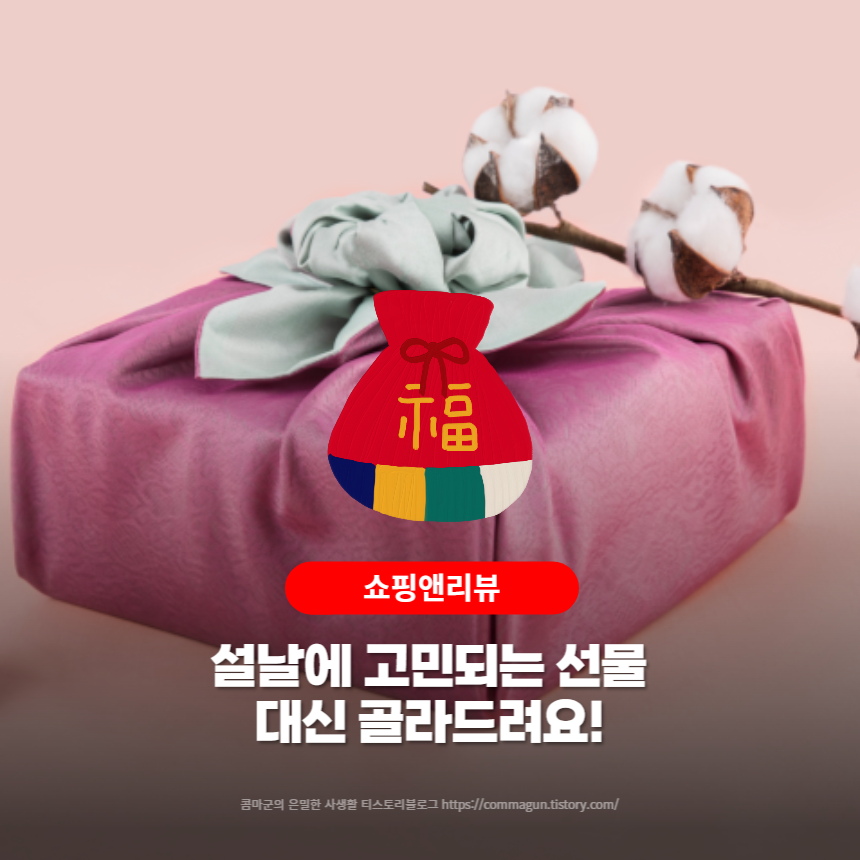  설날 구정에 고민되는 선물을 대신 골라드려요!