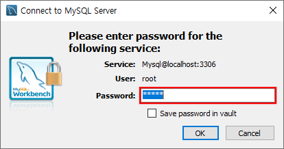 코더제로 데이터베이스 MySQL Workbench Connect to MySQL Server