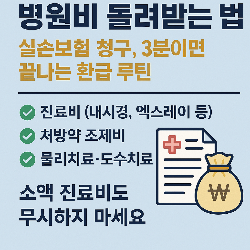 병원비 돌려받는 법 – 실손보험 청구