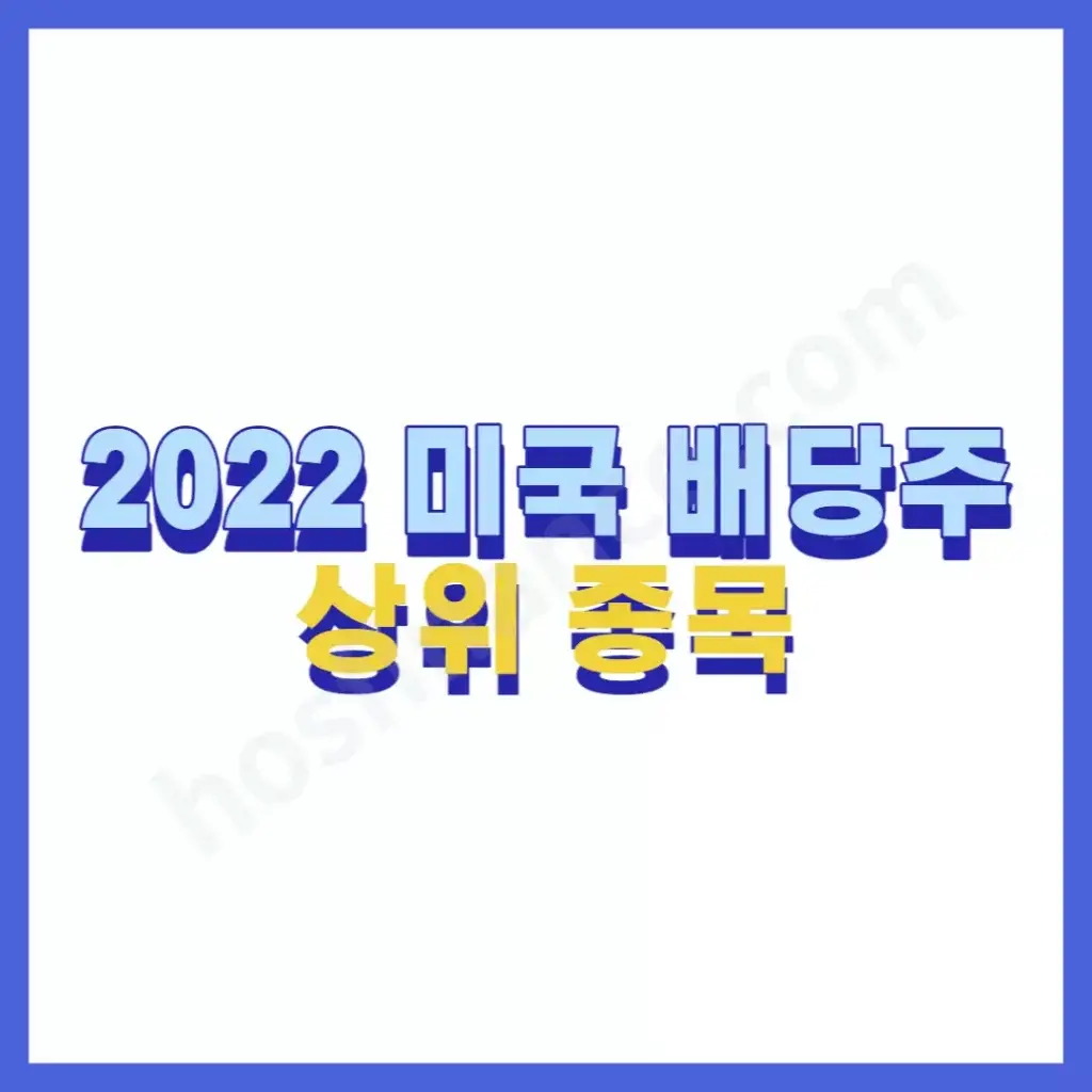 미국 배당주