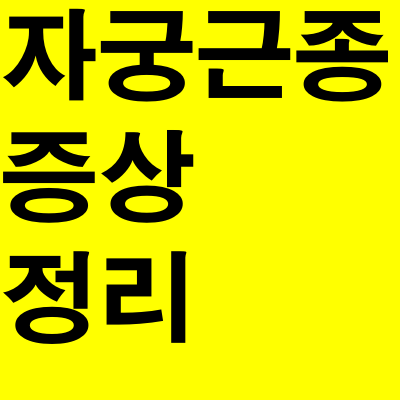  자궁근종 증상 정리