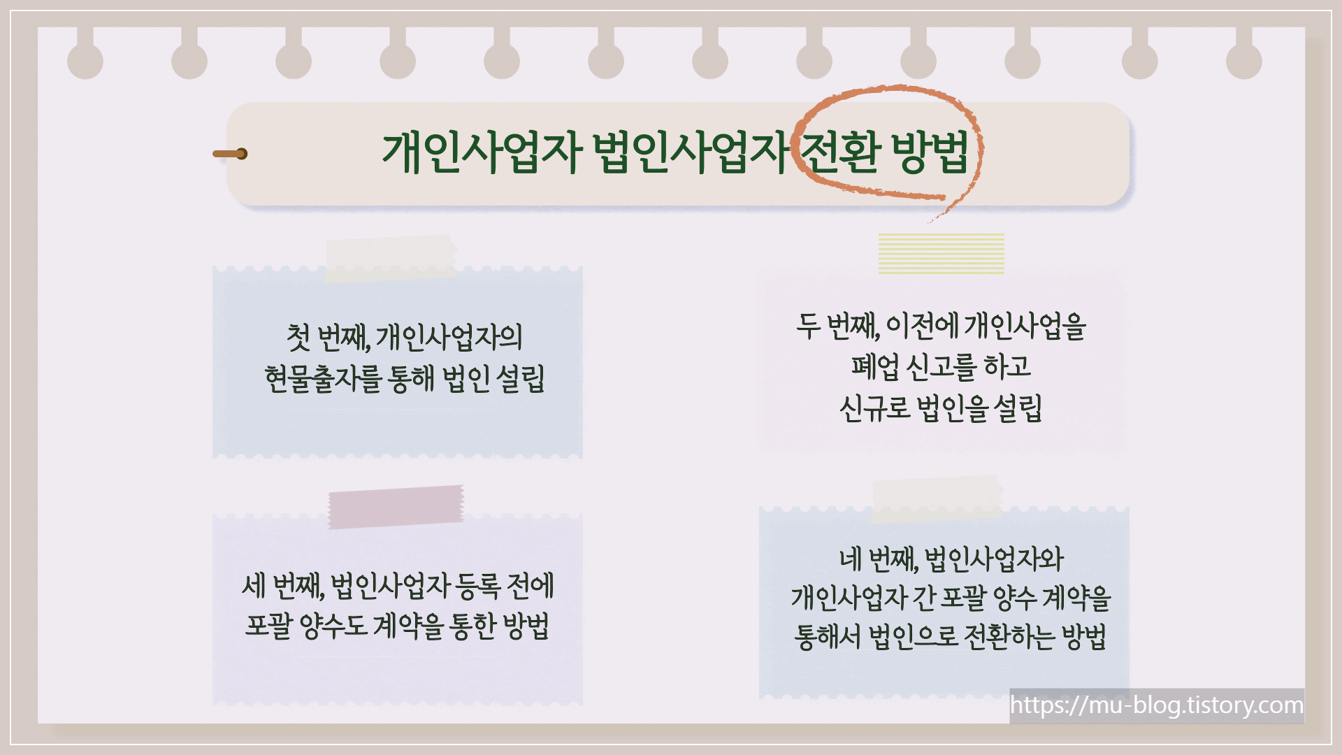  개인사업자 법인전환 하는 방법 및 차이점 알려드립니다
