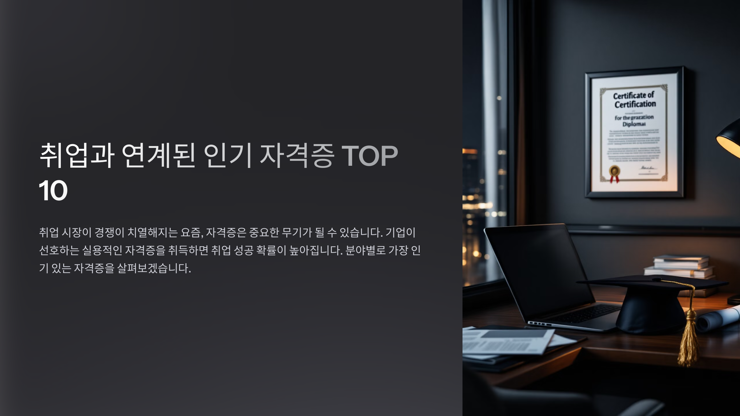 취업과 연계된 인기 자격증 TOP 10