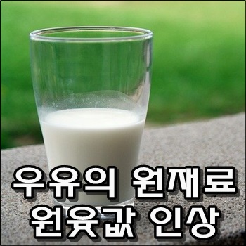  우유의 원재료 원윳값 인상될 예정
