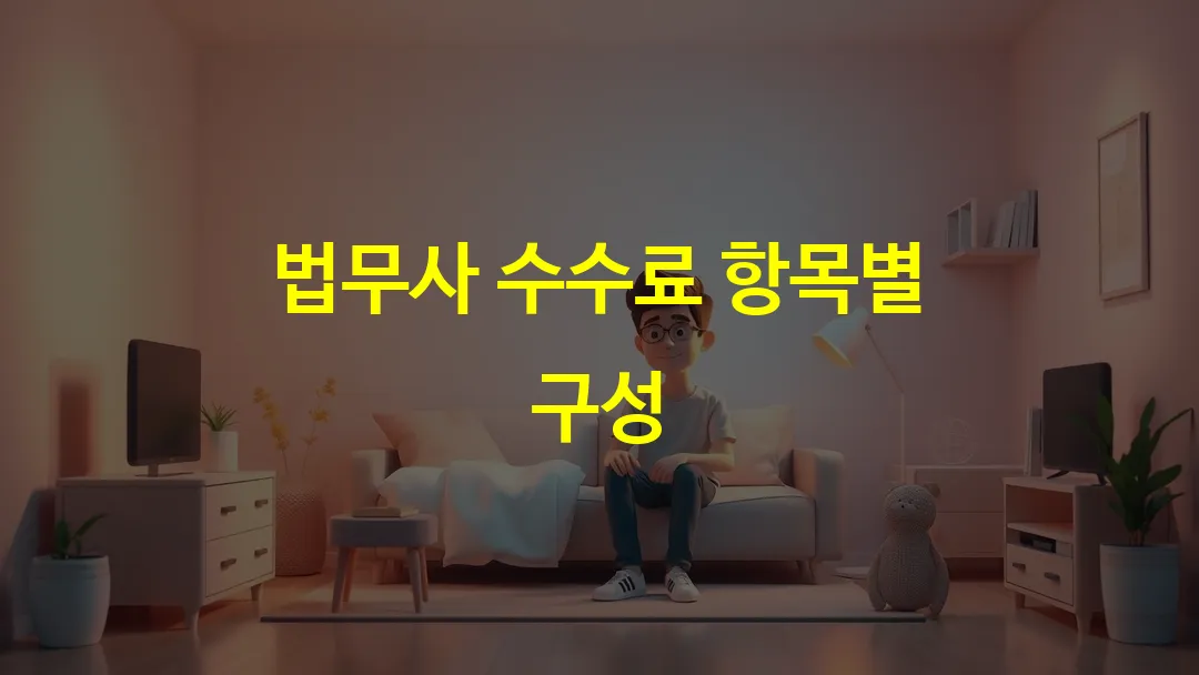 법무사 수수료 항목별 구성