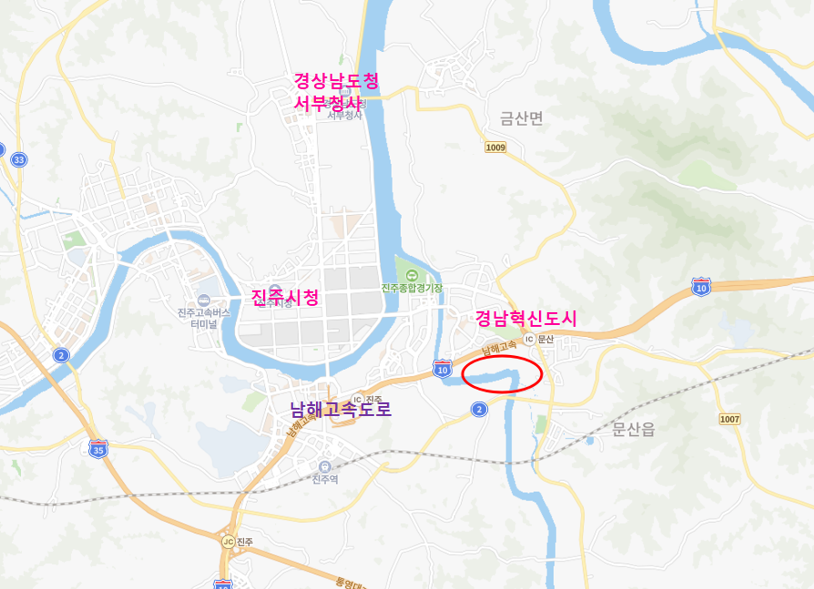 진주문산 콤팩트시티 주변 환경