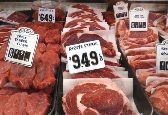 고기 가격 by 파운드